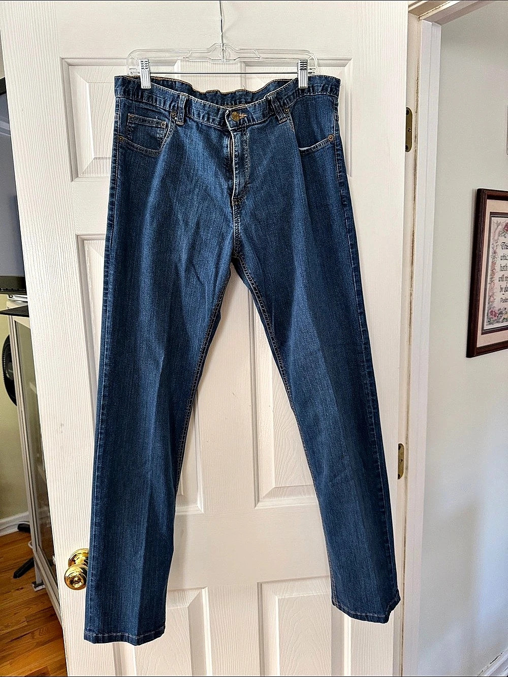 Deerborn Denim Brand Straight Leg Jeans Blue Waist 38